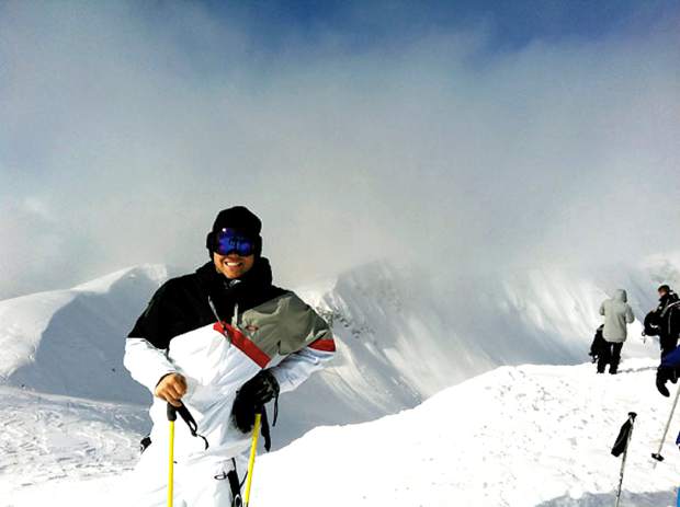 photo - Josh Loubek skiing